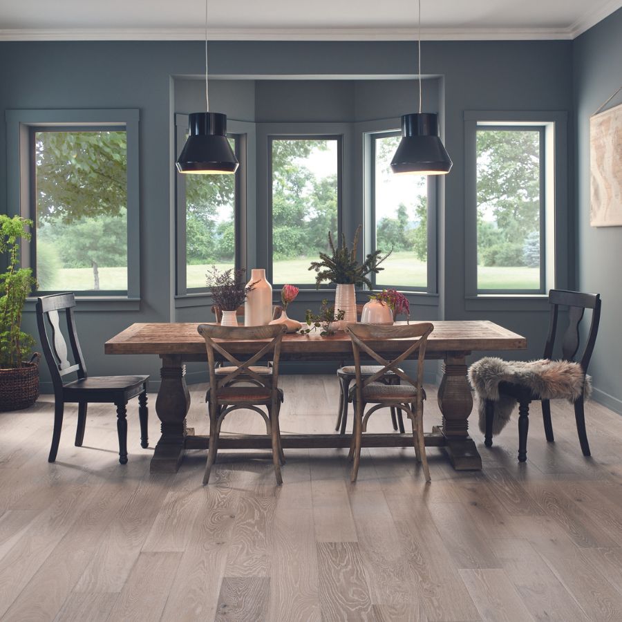 dark hardwood floors in a Knoxville dining room